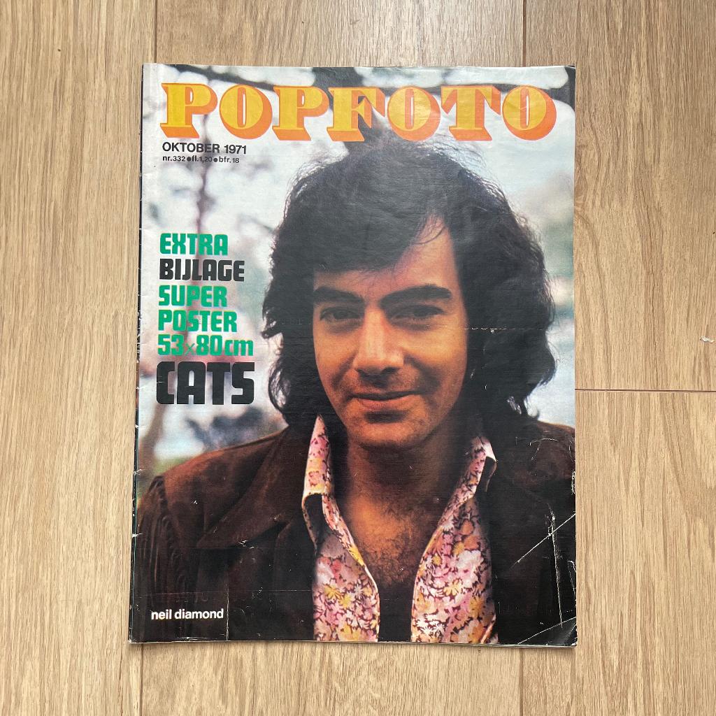 popfoto magazine oktober 1971 the cats superposter, Verzamelen, Verzenden, 1960 tot 1980, Tijdschrift