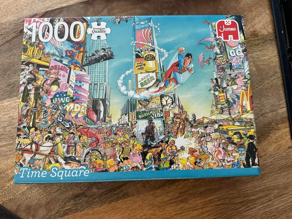 Jumbo Puzzel Time Square 1000 stukjes compleet, Ophalen of Verzenden, 500 t/m 1500 stukjes, Zo goed als nieuw, Legpuzzel