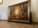 Schilderij met lijst van W. Kloos - Bosgezicht, Antiek en Kunst, Ophalen