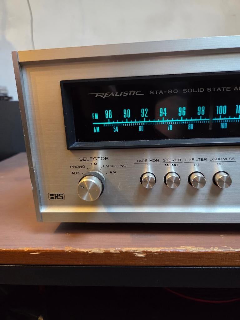 Realistic STA-80 receiver 1974 Zeldzaam !!, Gebruikt, Ophalen, Overige merken, Minder dan 60 watt