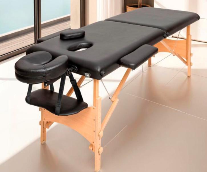 TECTAKE MASSAGETAFEL ZWART INKLAPBAAR, Sport en Fitness, Massageproducten, Gebruikt, Massagetafel, Ophalen