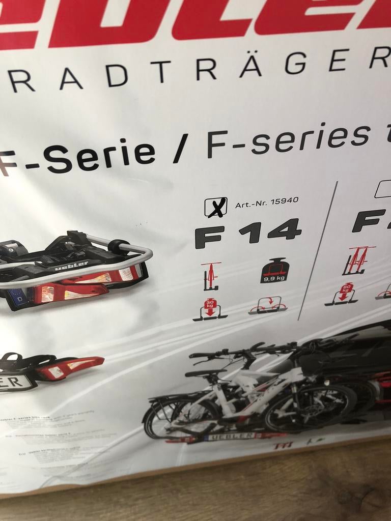 Uebler fietsdrager F14, Ophalen of Verzenden, Zo goed als nieuw, Trekhaakdrager