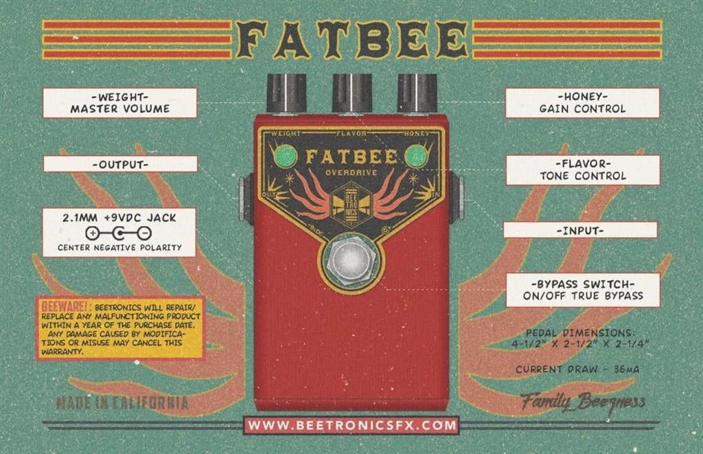 Beetronics Fatbee JFET Overdrive, Volume, ., Nieuw, Ophalen of Verzenden
