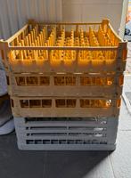 Glazenwaskorven / Vaatwaskorven - Geel en Grijs kratten, Ophalen, Gebruikt