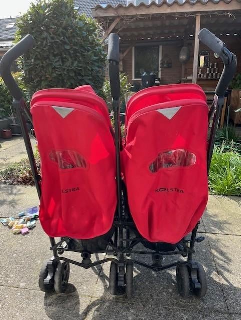 Tweeling buggy van Koelstra, Kinderen en Baby's, Buggy's, Gebruikt, Koelstra, Verstelbare rugleuning, Zonnekap, Ophalen