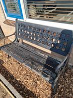 Gietijzeren tuinbank met houten latten, Tuin en Terras, Tuinbanken, Ophalen of Verzenden, Gebruikt, Metaal