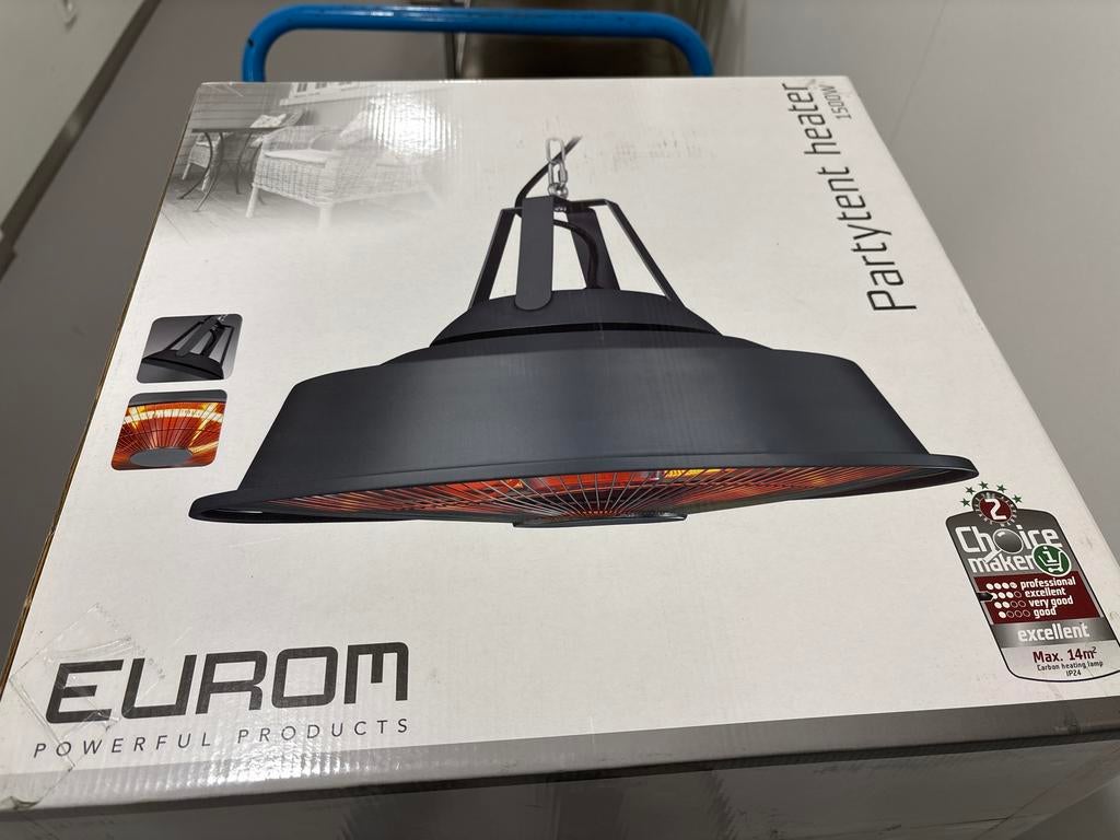 4 x  nieuwe Eurom Partytent Heater 1500W., Plafond, Nieuw, Waterbestendig, Ophalen