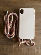 Lichtroze telefoonhoesje met koord voor oa iPhone XR, Ophalen, Zo goed als nieuw, IPhone XR, Frontje of Cover
