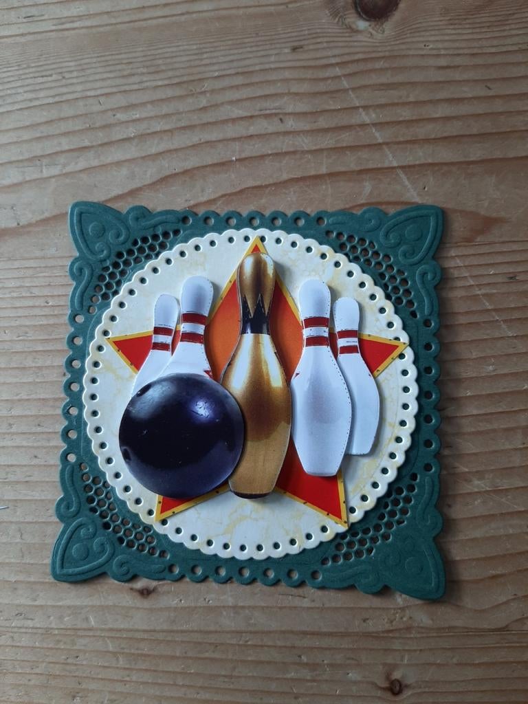 Stans kaart opleg met 3d plaatje bowlen, Ophalen of Verzenden, Nieuw, Overige thema's