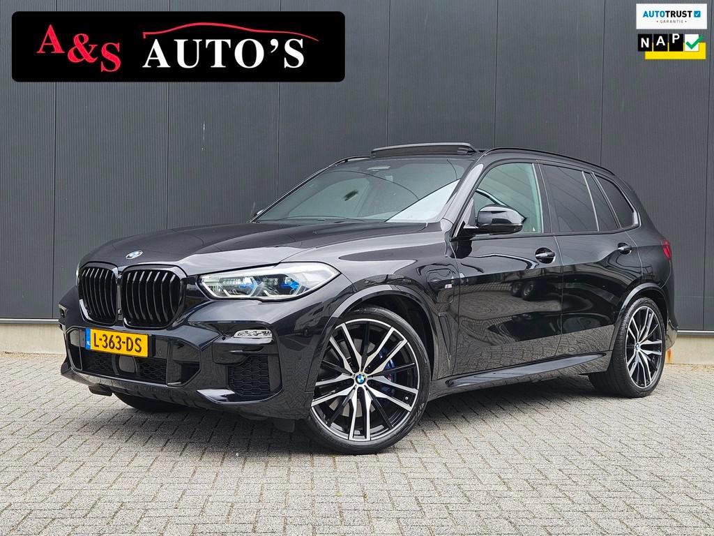 BMW X5 XDrive45e High Executive Pano Hud Acc Sky lounge 4wie, Gebruikt, Zwart, Vierwielaandrijving, Hybride Elektrisch/Benzine