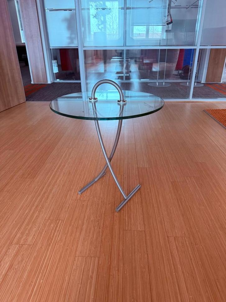 2x Design bijzettafeltje Rolf Benz, Huis en Inrichting, Tafels | Bijzettafels, Zo goed als nieuw, Rond, 45 tot 60 cm, Minder dan 55 cm