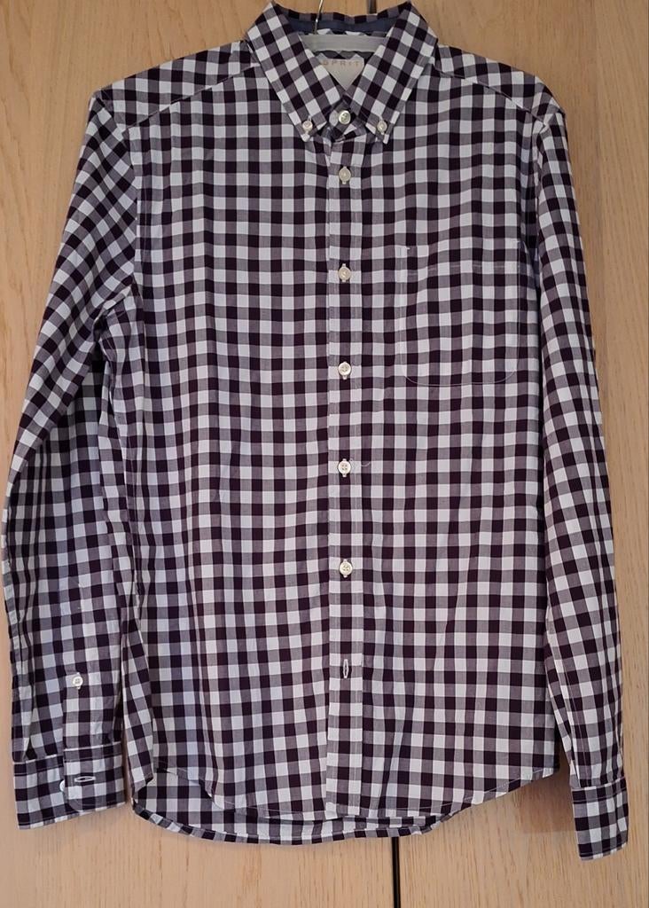 Esprit geruit slim fit overhemd - Maat S, Kleding | Heren, Overhemden, Overige kleuren, Halswijdte 38 (S) of kleiner, Ophalen of Verzenden