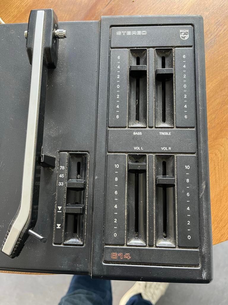 Philips Platenspeler 614 - Vintage Stereo Geluid, Audio, Tv en Foto, Platenspelers, Ophalen of Verzenden, Gebruikt, Platenspeler