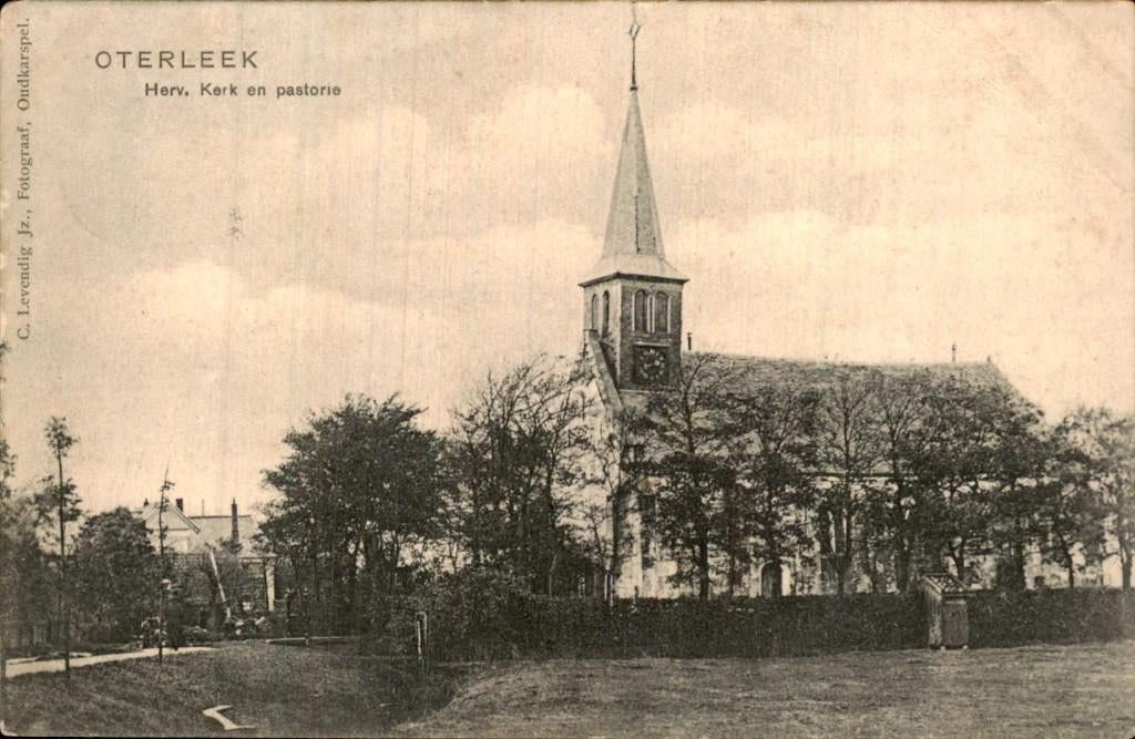 Oterleek - Herv. Kerk - pastorie, Ophalen of Verzenden, Voor 1920, Gelopen, Noord-Holland