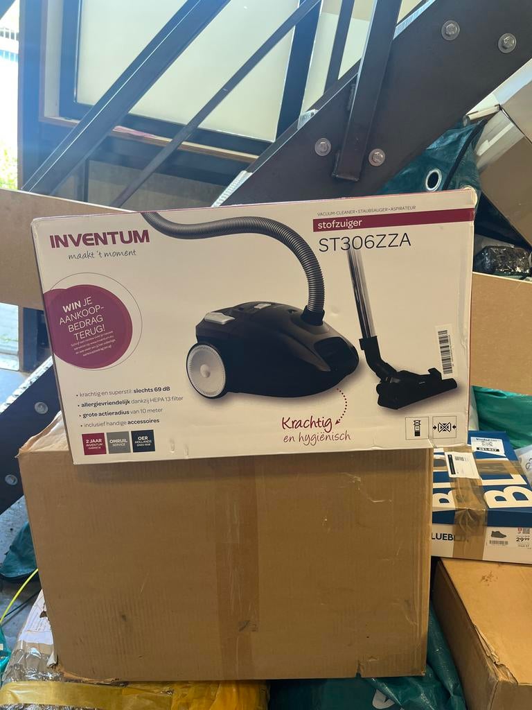 Inventum ST306ZZA Stofzuiger - Krachtig en Stil, Witgoed en Apparatuur, Ophalen, Nieuw, Stofzak, Stofzuiger