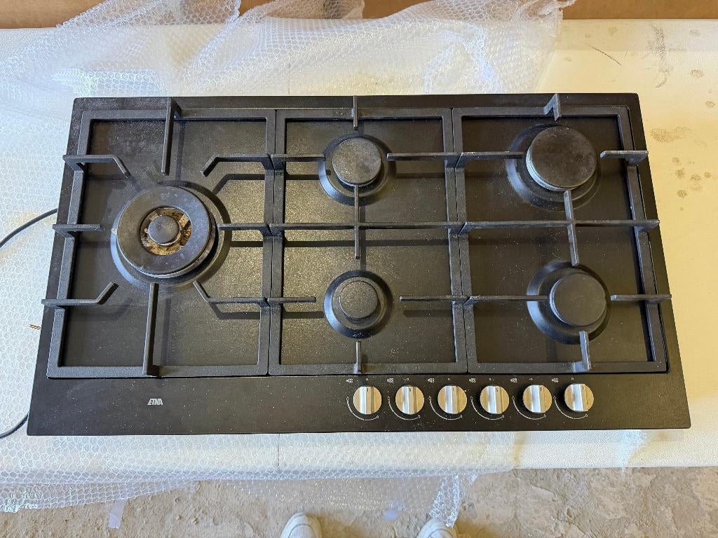 Etna gaskookplaat 90 cm breed, Witgoed en Apparatuur, Kookplaten, Ophalen, Zo goed als nieuw, Inbouw, Gas