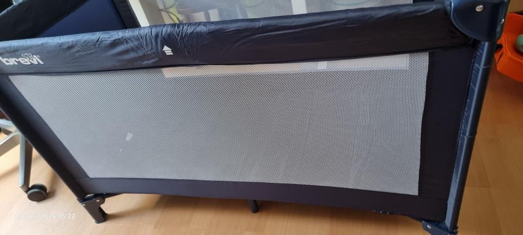 Campingbed met verhoger en klamboe, Ophalen, Zo goed als nieuw, Minder dan 140 cm, 70 tot 85 cm