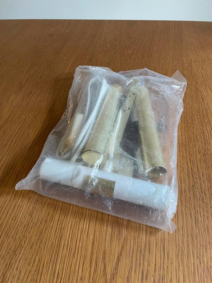 Vintage IKEA Tid schilderijlampje dubbel - goud 70s design, Huis en Inrichting, Lampen | Wandlampen, Zo goed als nieuw, Metaal