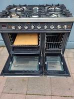 Nette Boretti antraciet fornuis 5,pitts 90cm breed, 60 cm of meer, Energieklasse A of zuiniger, Grill, Ophalen of Verzenden