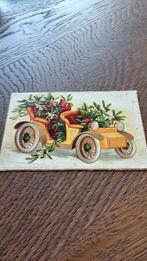 Auto met takken en witte bessen Reliëfkaart., Ophalen of Verzenden, Voor 1920, Gelopen, Voertuig
