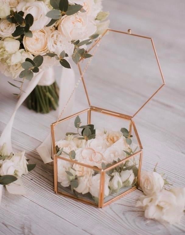 Glazen Sieradendoosje met Gouden Rand, Huis en Inrichting, Woonaccessoires | Kisten, Nieuw, Minder dan 50 cm, Glas, Ophalen of Verzenden