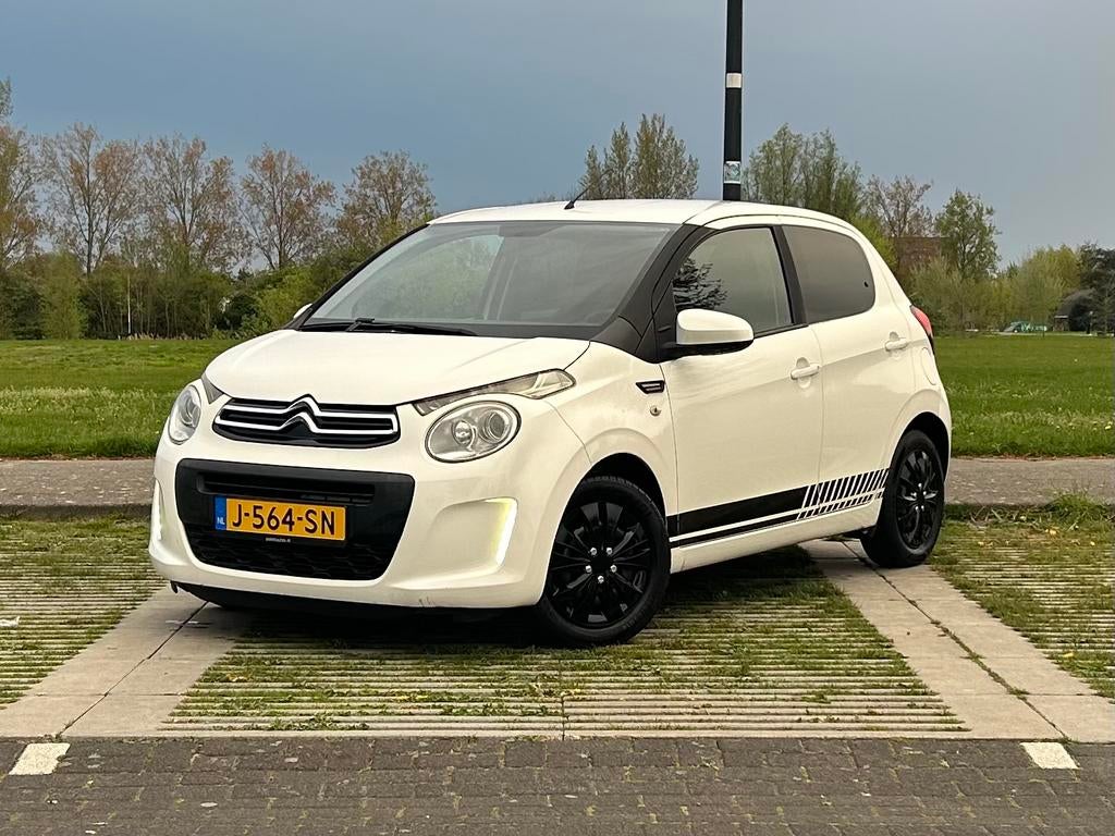 Citroën C1 1.0 VTI Shine, 5-DRS  AUTOM. NIEUWE KOPPELING!, Auto's, Citroën, Stof, Zwart, 4 stoelen, C1