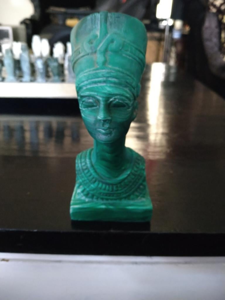 Uniek Nefertiti Kunstwerk uit Edfu, Egypte - Jaren '90, Verzamelen, Beelden en Beeldjes, Ophalen