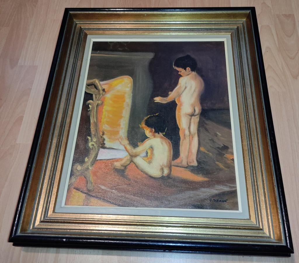 A.DEMAN olieverf.Gesigneerd.Nette staat.André de Man., Ophalen of Verzenden