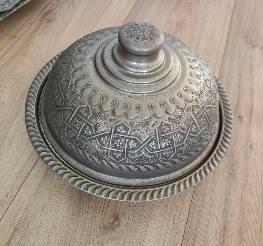 Mooie Marokkaanse traditionele opdekschaal handgemaakt, Ophalen