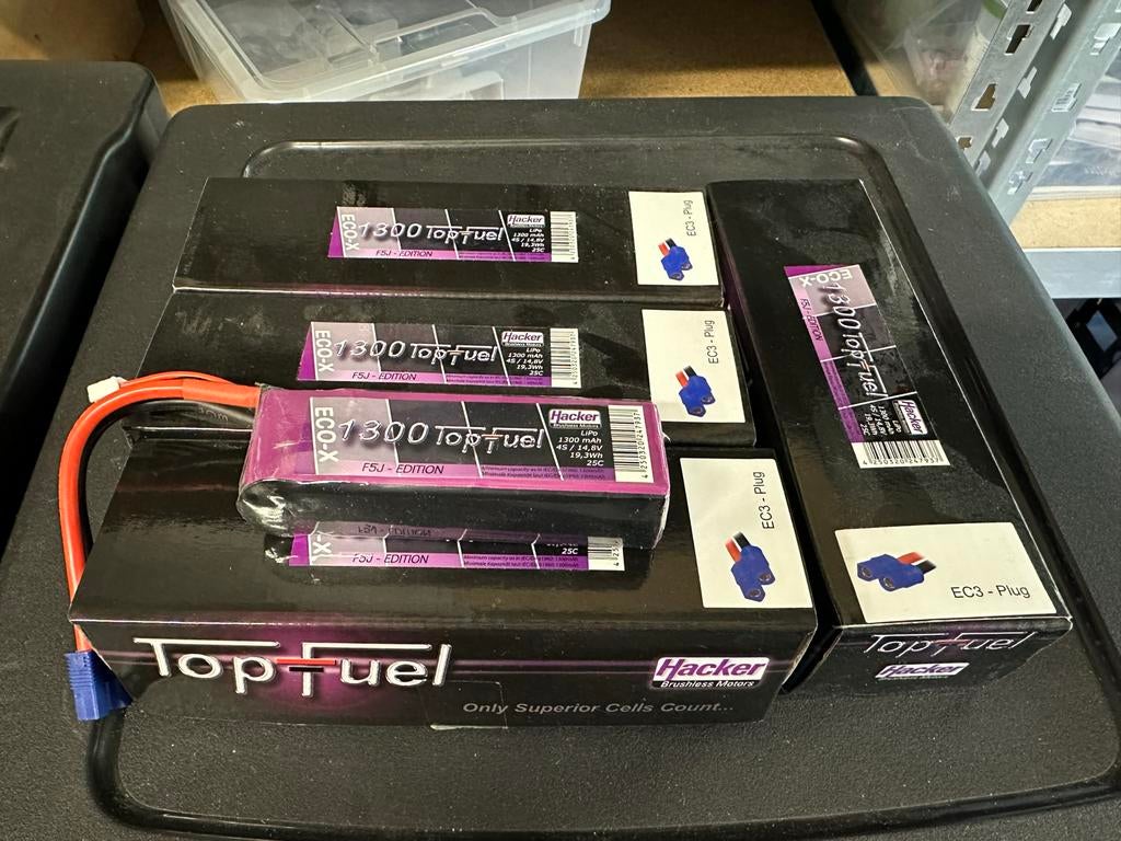 Hacker TopFuel 25C-ECO-X 1300mAH 4S F5J-EDITION LiPo, Ophalen, Nieuw