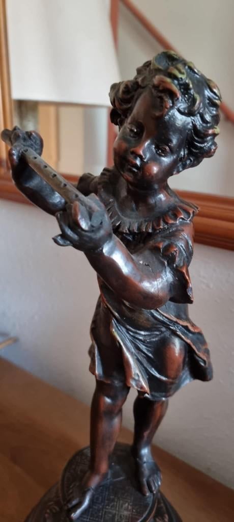 Beeld van muzikant gemaakt van Zamac, Antiek en Kunst, Ophalen