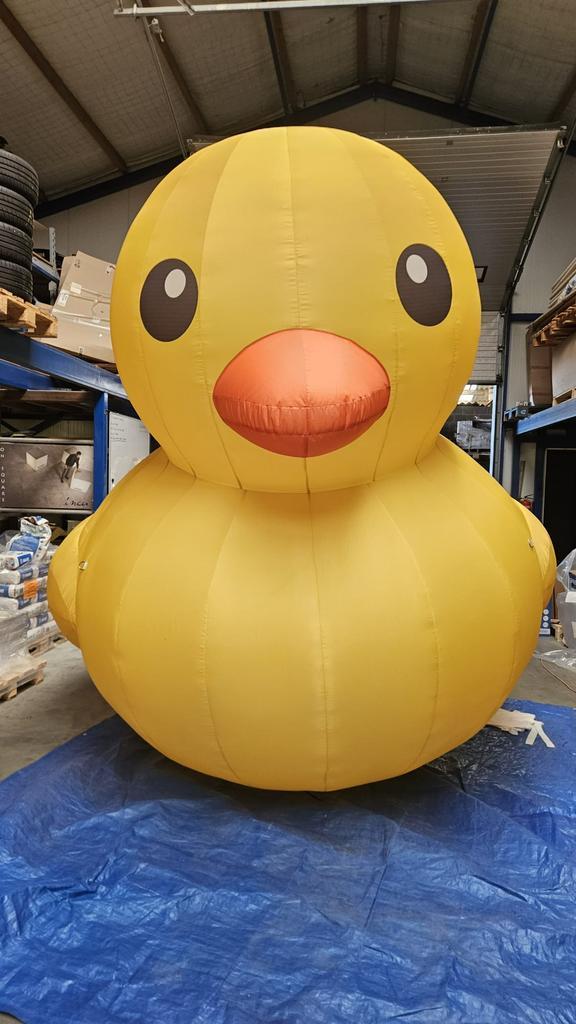 Mega grote opblaasbare bad eend en loopgroep carnaval 18x, Hobby en Vrije tijd, Feestartikelen, Zo goed als nieuw, Carnaval, Ophalen