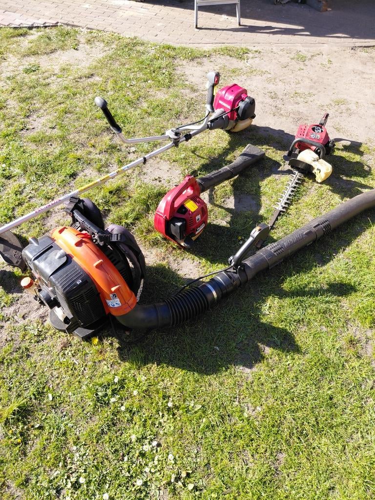 Partij tuinmachines: bladblazer, heggenschaar, bosmaaiers, Ophalen