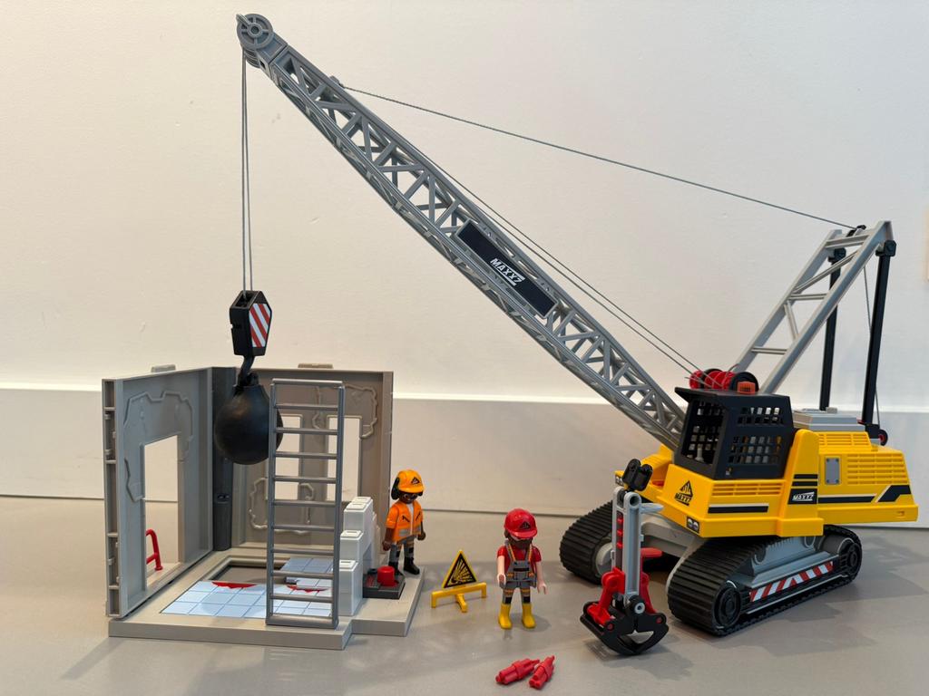 Playmobil 70442 hijskraan set, Kinderen en Baby's, Speelgoed | Playmobil, Ophalen of Verzenden, Zo goed als nieuw, Complete set