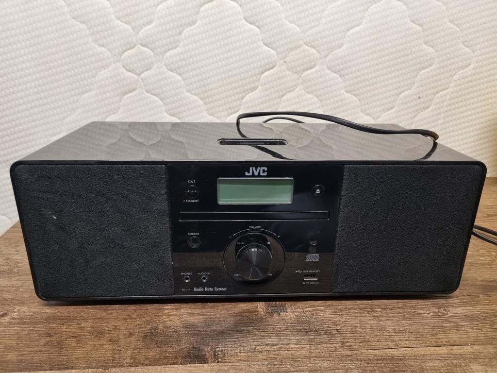 Radio jvc met cd, usb, i pod houder., Ophalen
