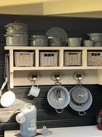 Verzameling wolkjes grijs emaille, Huis en Inrichting, Keuken | Potten en Pannen, Ophalen, Gebruikt, Overige materialen