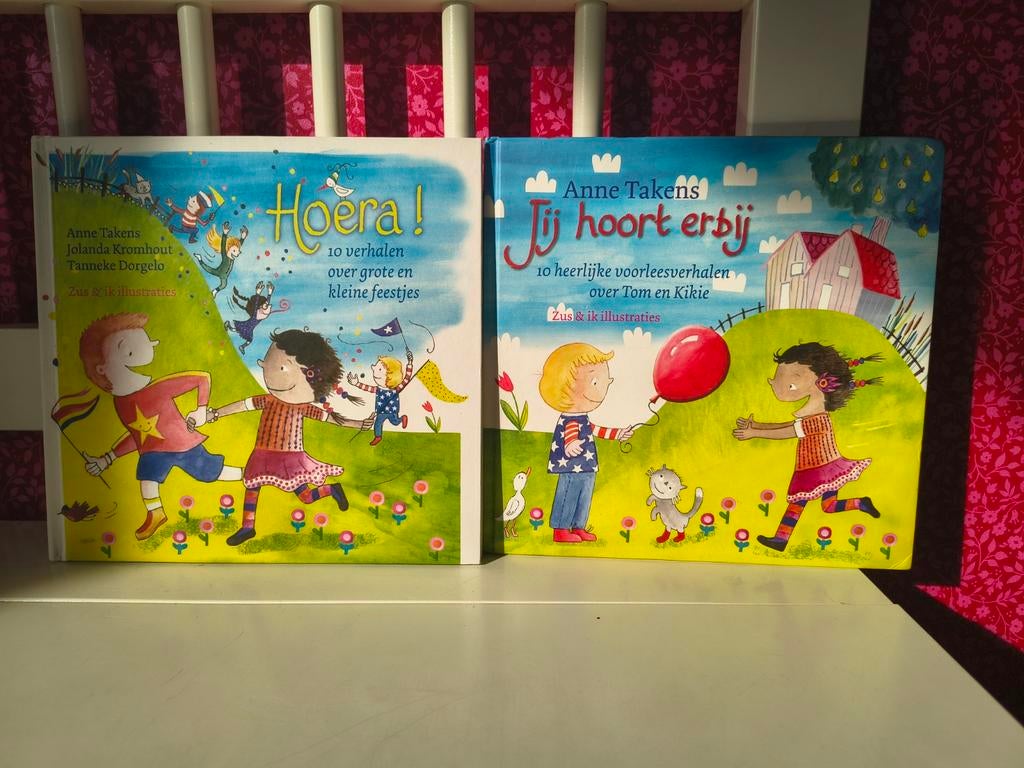 Voorleesboeken Anne Takens: Hoera! & Jij hoort erbij, Fictie algemeen, Ophalen of Verzenden, Zo goed als nieuw, Voorleesboek