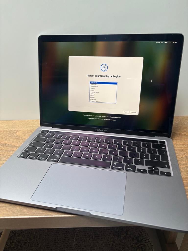 MacBook Pro M1 13 inch 8GB RAM 512GB SSD, Gebruikt, Qwerty, 8 GB, 13 inch
