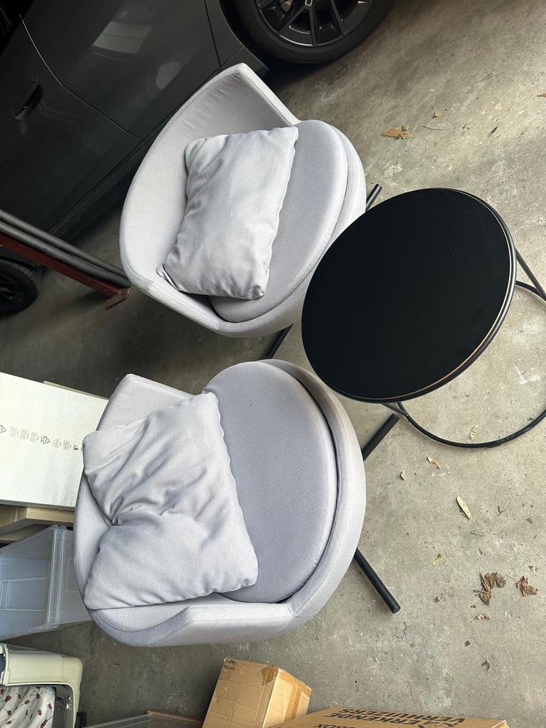 Stoeltjes met tafeltje, Tuin en Terras, Ophalen of Verzenden, Zo goed als nieuw