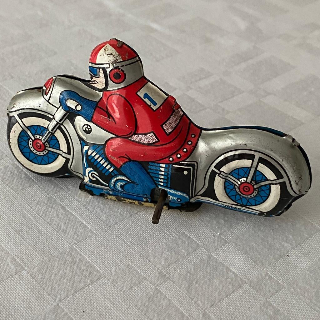 Vintage blikken motor (Japan), Antiek en Kunst, Antiek | Speelgoed, Ophalen