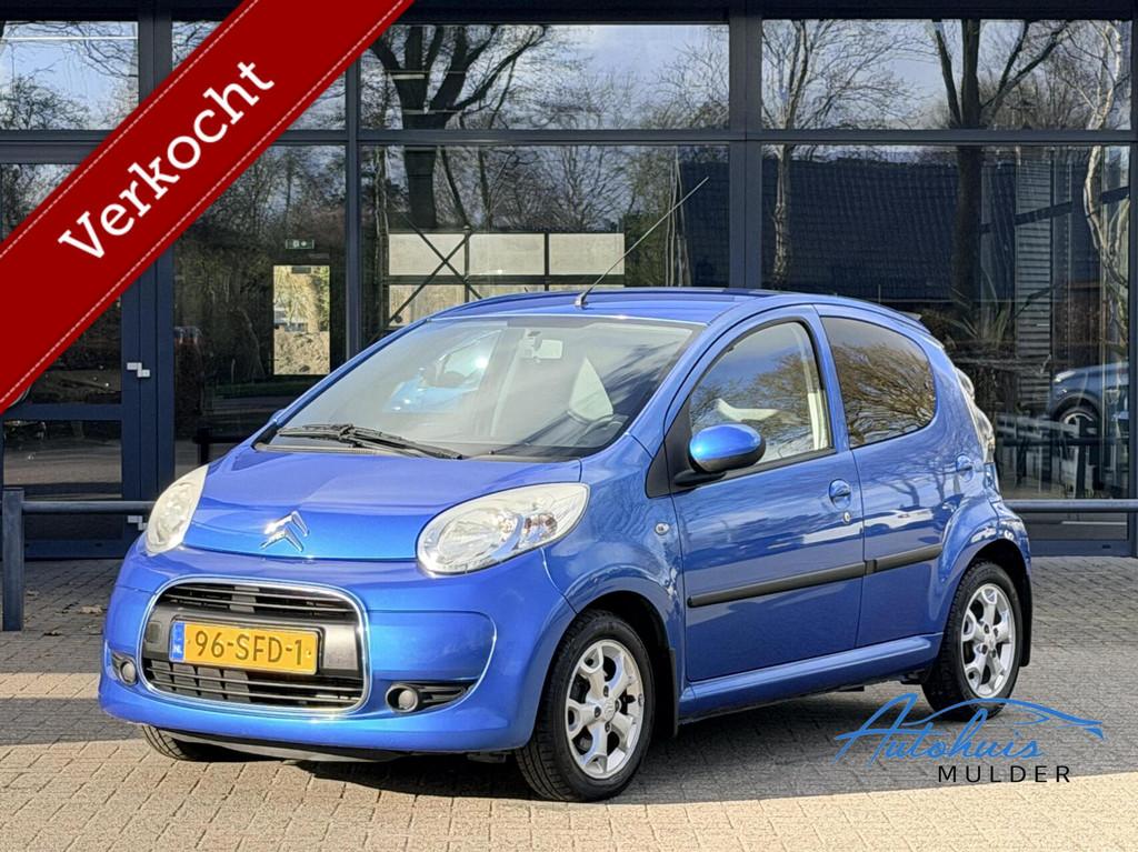 Citroen C1 1.0-12V Exclusive | Automaat | Airco | Leer/alcan, Auto's, Citroën, Euro 5, Gebruikt, Zwart, C1