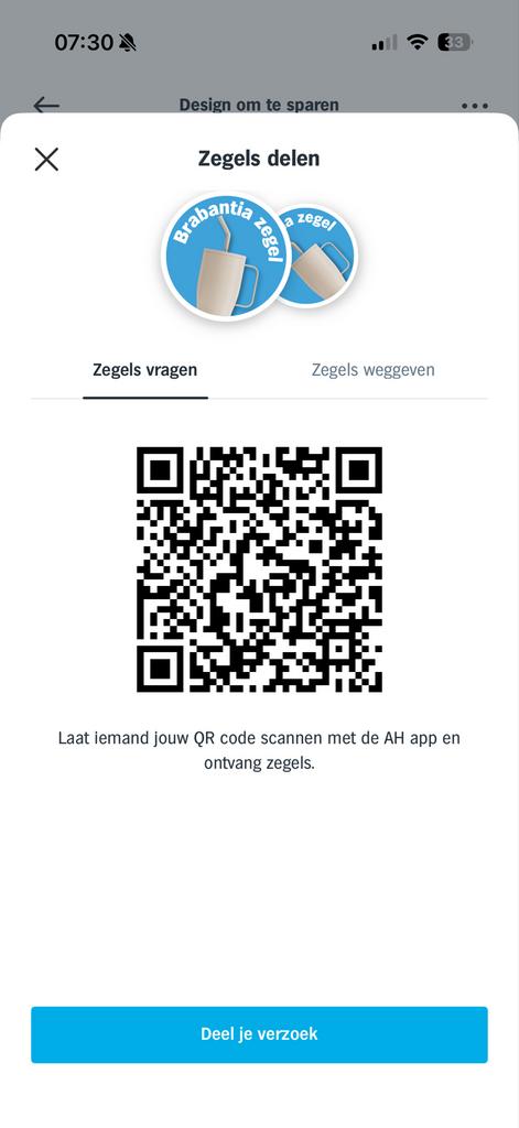 Brabantia zegels AH - Help mij sparen!, Hobby en Vrije tijd, Spaarzegeltjes, Ophalen, Winkel, Super of Benzinepomp, Zegels, Bonnen of Punten