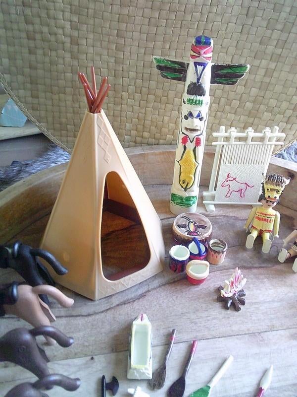 PLAYMOBIL indianen wigwam totam en vele attributen, Ophalen of Verzenden, Gebruikt, Los playmobil