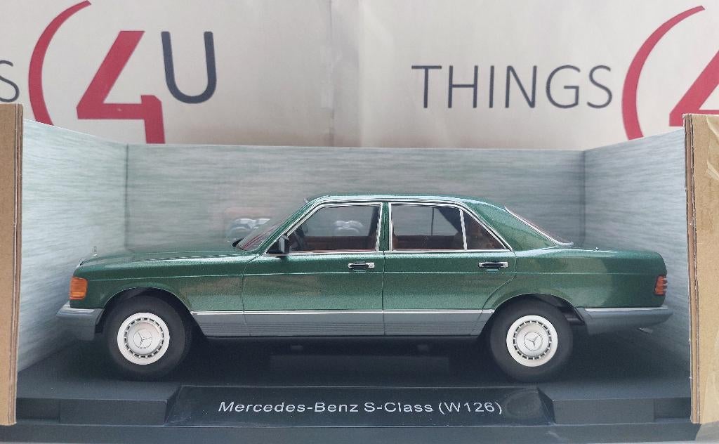 MCG 1:18 Mercedes-Benz S-Klasse W126 Limousine groen, Ophalen of Verzenden, Nieuw, Auto, Overige merken