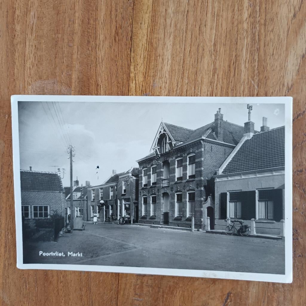 Poortvliet, Markt, Ophalen of Verzenden, 1940 tot 1960, Gelopen, Zeeland