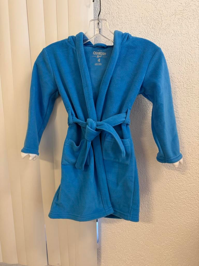 OshKosh B'gosh Monster Badjas - Blauw - Maat 104 (4 jaar), Ophalen of Verzenden, Zo goed als nieuw, Jongen of Meisje, Nacht- of Onderkleding