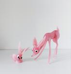 Vintage glazen hertje en konijn, Ophalen of Verzenden