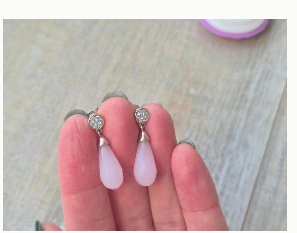 ZINZI Oorbellen – 925 Zilver met Roze Stenen, Ophalen of Verzenden, Zo goed als nieuw, Roze, Knopjes of Stekers