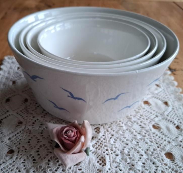 4 delige vintage schalen set met meeuwen, Ditmar Urbach, Antiek en Kunst, Ophalen of Verzenden