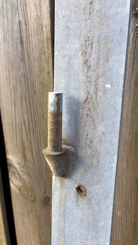 Duimhengen met plaatduim, Doe-het-zelf en Verbouw, Hang- en Sluitwerk, Ophalen, Gebruikt, IJzer, Scharnier